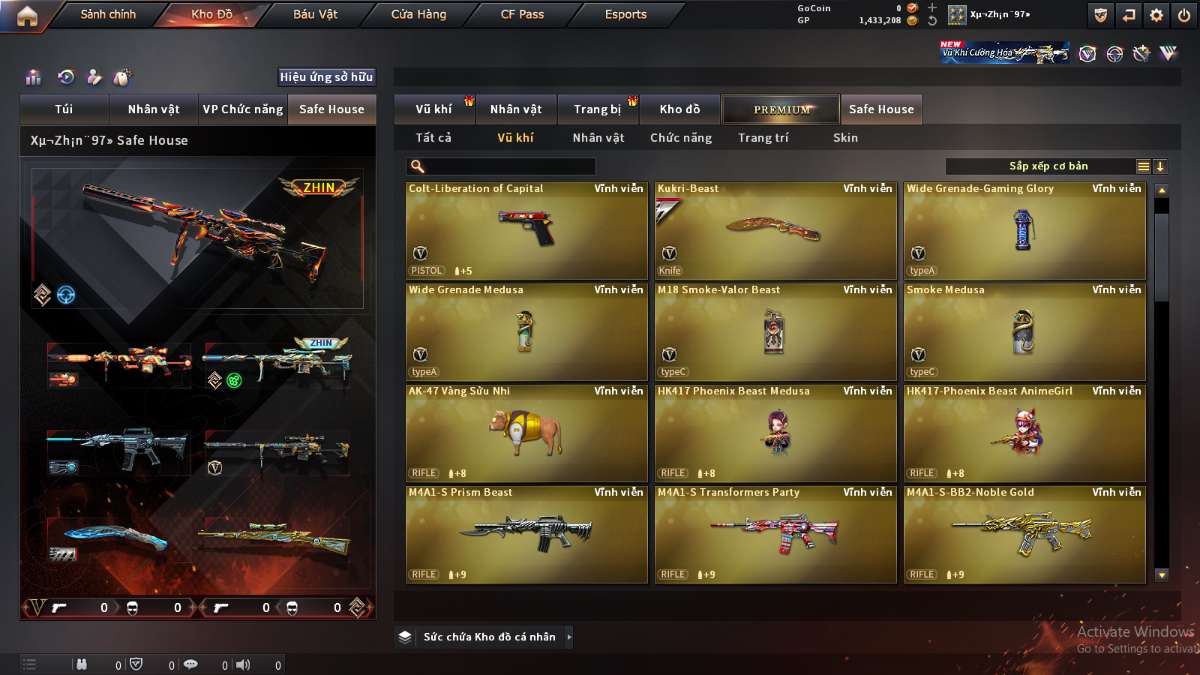 shop acc cf uy tin gia re